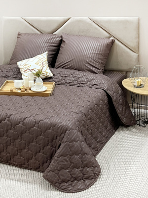 Комплект постельного белья с одеялом New Style КМ-231 шоколад